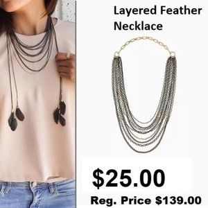 Layered Feather Necklace